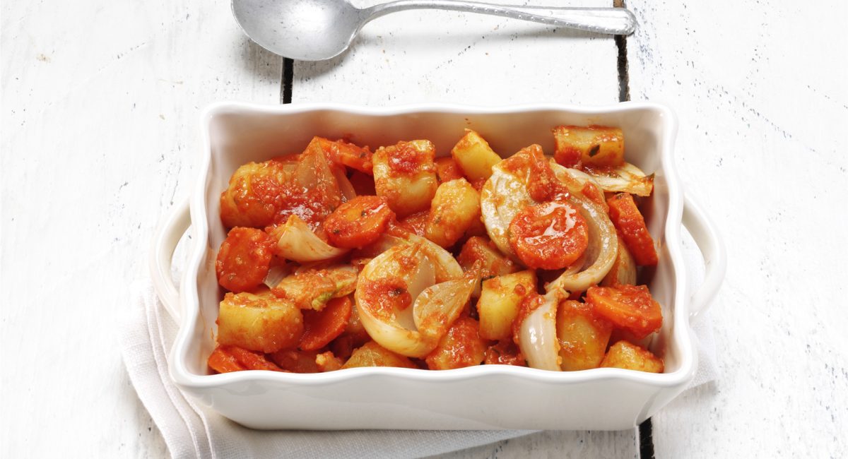 Stewed vegetables with vegetable sauce