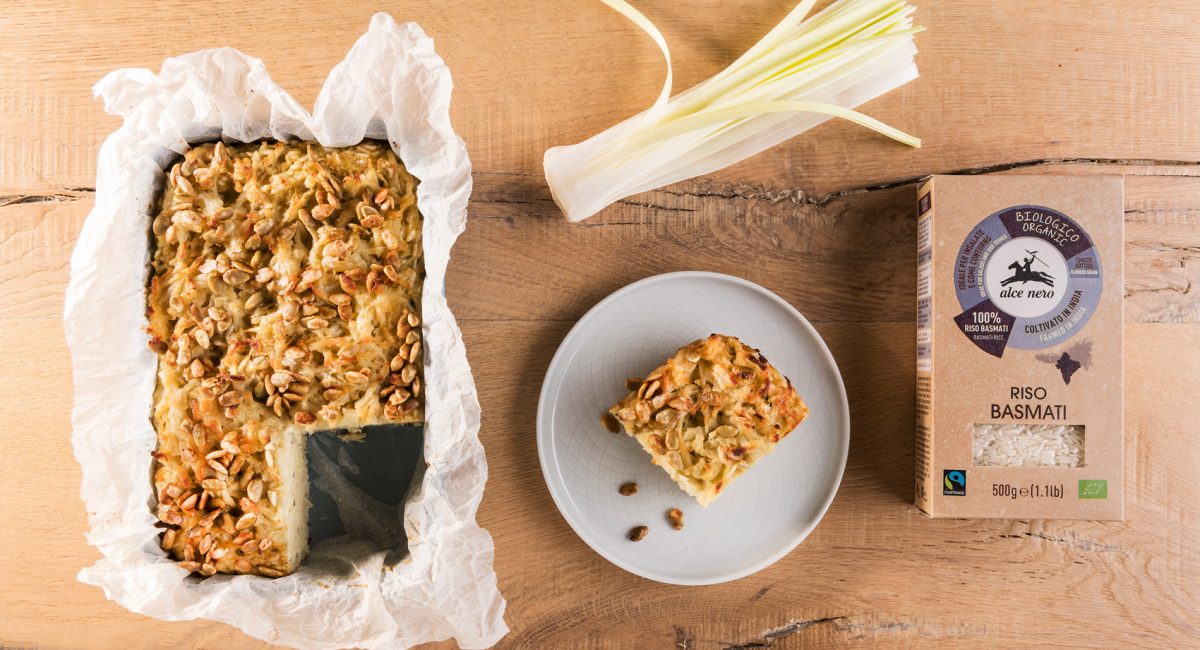 Basmati rice and vegetable pudding