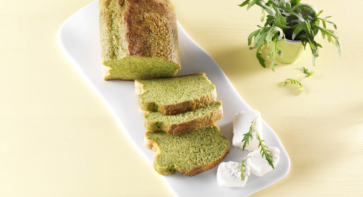 Rocket and grana loaf cake