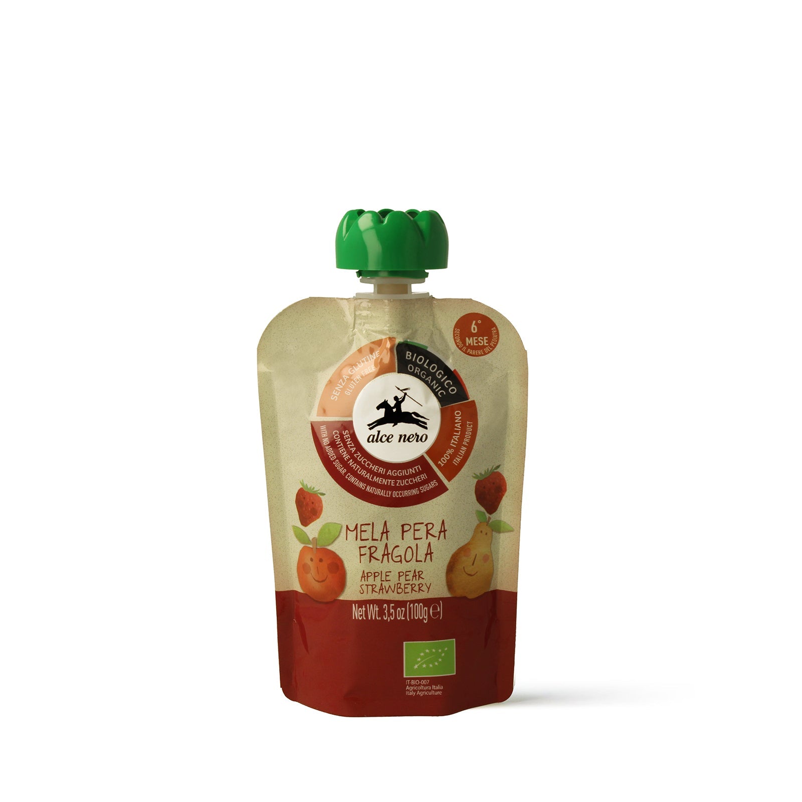 Organic apple,pear and strawberry pouch - bfmpf100