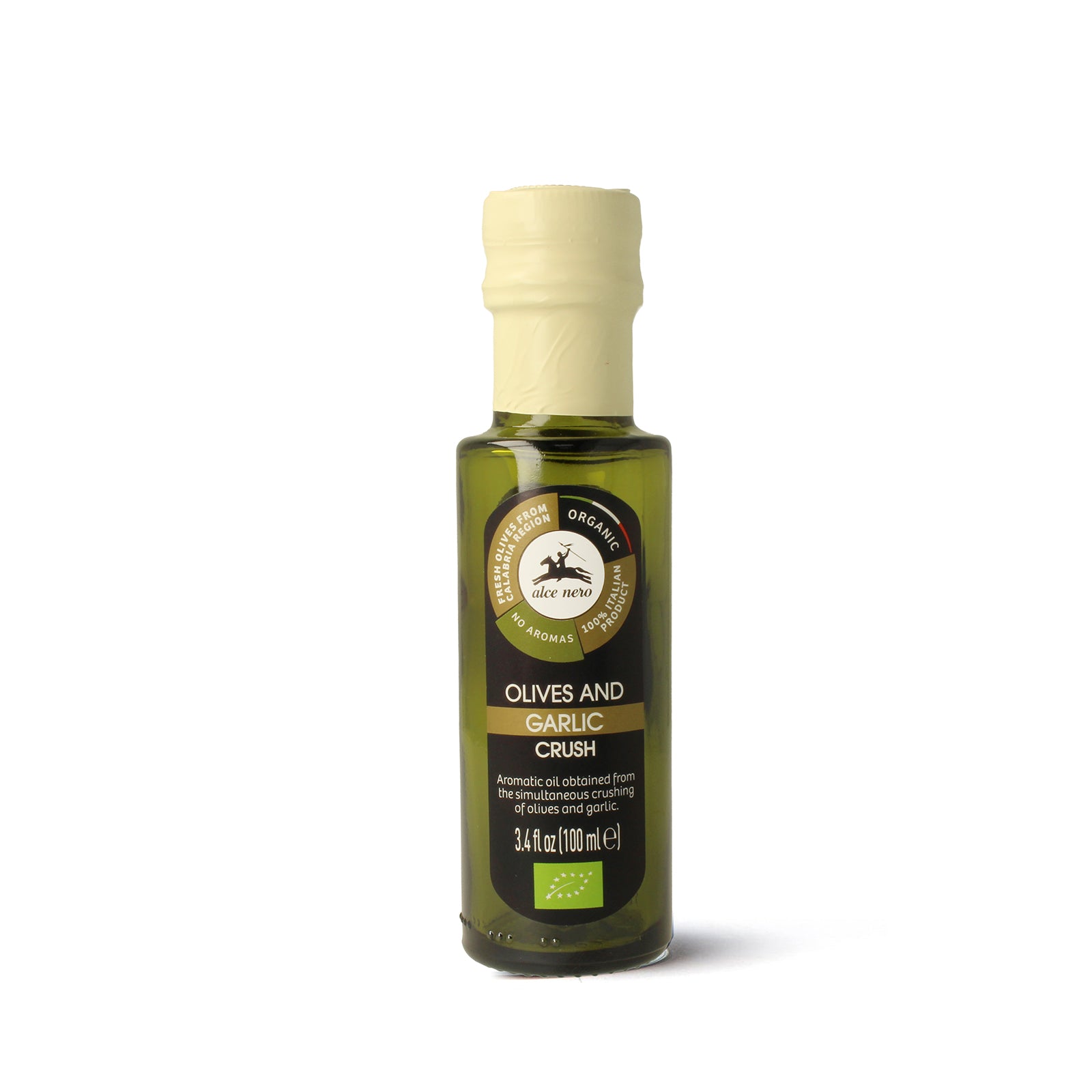 Organic olives and garlic crush aromatic oil - OLAA100