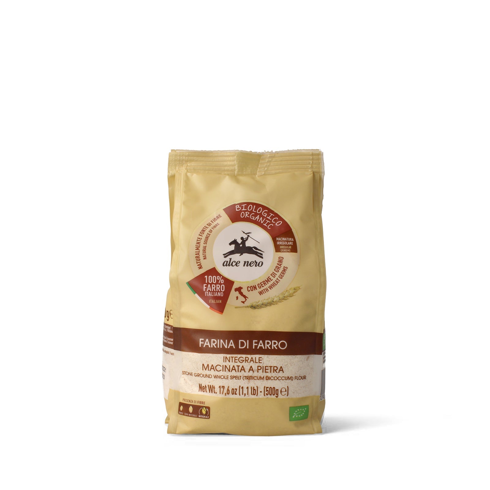 Organic stone ground whole wheat emmer flour - FA500FI