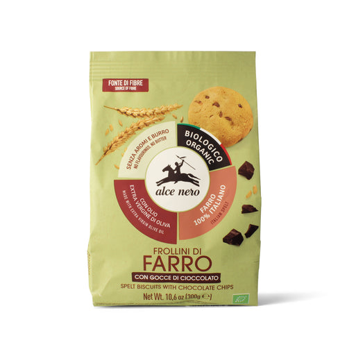 Organic emmer wheat biscuits with chocolate chips - FR948