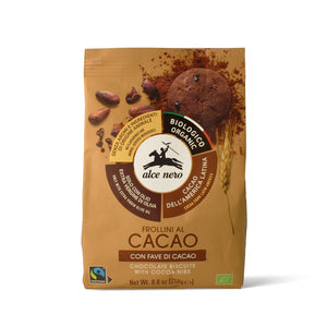 Organic chocolate biscuits with cocoa nibs - FR250