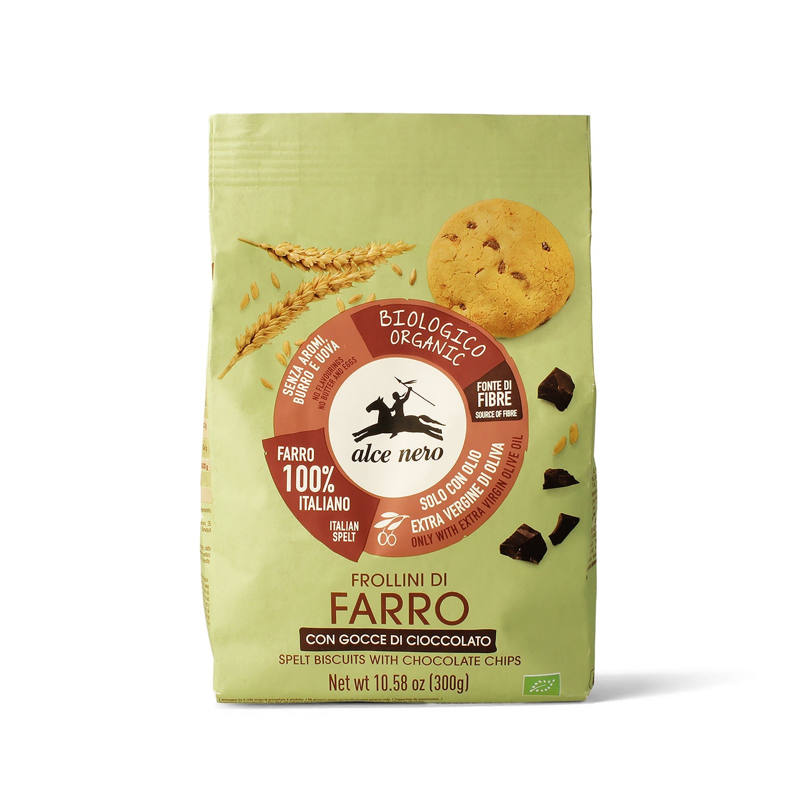 Organic emmer wheat biscuits with chocolate chips - FR948