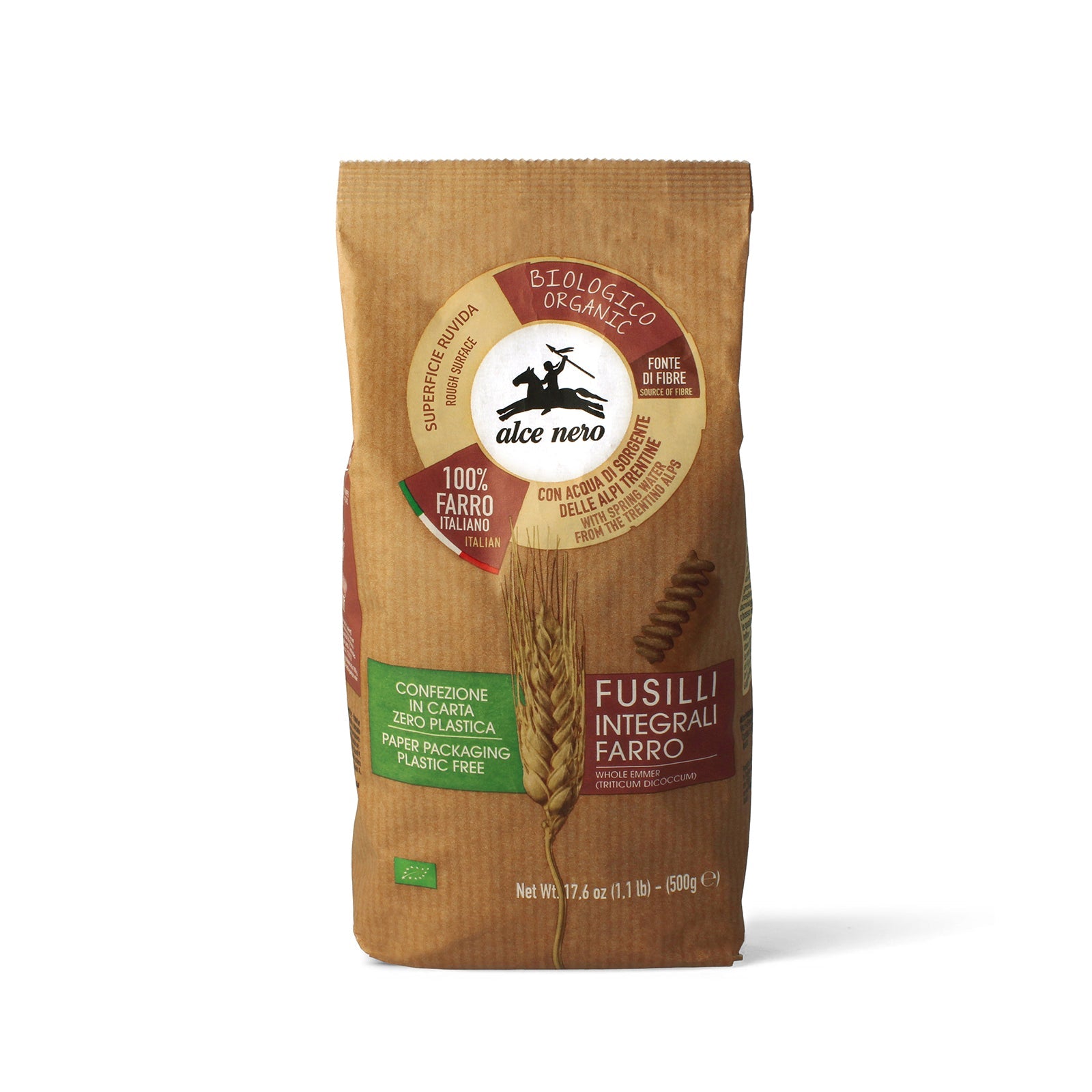 Organic whole emmer fusilli - PF695